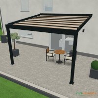 Wetterschutz-Pergola mit Markisendach