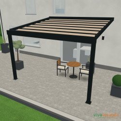 Wetterschutz-Pergola mit Markisendach