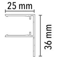 Alu-F-Profil 16 mm pressblank