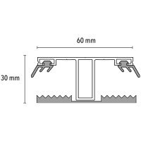 Kombi-Mittelprofil 16 mm pressblank