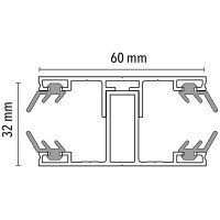Alu-Verbindungsprofil Komplettsystem 16 mm pressblank